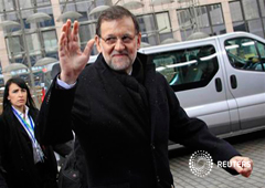 El presidente del Gobierno, Mariano Rajoy, llega el 15 de marzo de 2013 en Bruselas