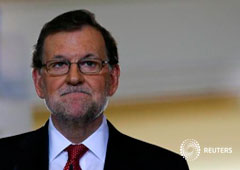 El presidente del Gobierno español, Mariano Rajoy, durante una rueda de prensa en el palacio de la Moncloa en Madrid, el 30 de diciembre de 2016