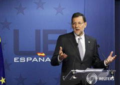 Rajoy en rueda de prensa en Bruselas