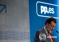 Rajoy el 25 de mayo de 2015 en rueda de prensa en Madrid