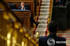 El congreso dice no a Rajoy con la boca pequeña Rajoy durante el debate en el Congreso de los Diputados, Madrid, 27 de octubre de 2016