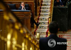 Rajoy durante el debate en el Congreso de los Diputados, Madrid, 27 de octubre de 2016