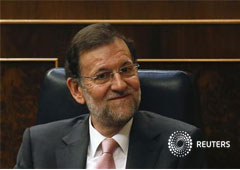 El presidente del Gobierno, Mariano Rajoy, en Madrid