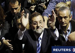Imagen de Rajoy durante un mitin en Barcelona el 16 de noviembre.