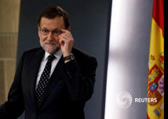 Rajoy ofrece una rueda de prensa en el Palacio de la Moncloa en Madrid, el 22 de enero de 2016