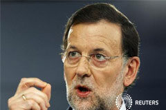 El PP prosigue su caída de apoyo electoral, según el CIS el presidente del Gobierno, Mariano Rajoy, en rueda de prensa en Madrid