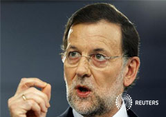 el presidente del Gobierno, Mariano Rajoy, en rueda de prensa en Madrid