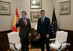 Rajoy y Sánchez en una reunión en Madrid, el 12 de febrero de 2016 Rajoy y Sánchez en una reunión en Madrid, el 12 de febrero de 2016