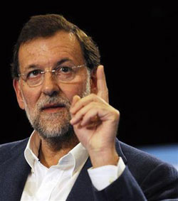Rajoy durante una intervención en Bilbao el 24 de octubre de 2009 Rajoy durante una intervención en Bilbao el 24 de octubre de 2009