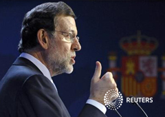 Rajoy en una rueda de prensa tras el Consejo Europeo celebrado el 30 de enero en Bruselas