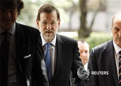 Mariano Rajoy, al llegar a la sede del Consejo de las Americaspara una conferencia en Nueva York