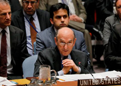El diplomático estadounidense Elliott Abrams habla durante una sesión del Consejo de Seguridad de la ONU sobre Venezuela en la sede del organismo en Nueva York. 28 de febrero de 2019.