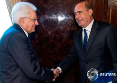 El líder del Partido Demócrata, Nicola Zingaretti, se reúne con el presidente italiano Sergio Mattarella en Roma, Italia, el 22 de agosto de 2019.