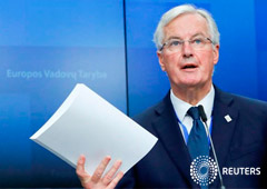Noticias Principales 29 de noviembre de 2018 / 11:04 / hace un día Barnier dice a Reino Unido que el acuerdo para el Brexit sobre la mesa es el único posible 2 MIN. DE LECTURA El negociador principal para el Brexit de la Unión Europea, Michel Barnier, a
