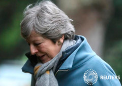 La primera ministra británica, Theresa May, cerca de High Wycombe, Reino Unido, 7 de abril de 2019.