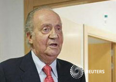 El Rey durante su declaración a TVE al abandonar el hospital tras recibir el alta en Madrid