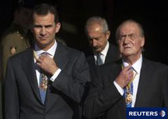 El Rey y el príncipe el 27 de diciembre en la apertura de la legislatura en Madrid.