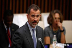 El Rey fija consultas para elegir candidato a investidura el 24 y 25 de octubre Felipe VI en una intervención en la sede de la ONU en Nueva York el 19 de septiembre de 2016
