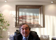 Rosell en su despacho durante una entrevista con Reuters en Madrid el 10 de diciembre de 2013