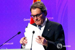 Artur Mas convoca elecciones anticipadas en Cataluña el 27 de septiembre El presidente catalñan durante la rueda de prensa en la que fijó los objetivos para 2015 en la sede del Gobierno en Barcelona el 13 de enero de 2015