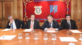 Manuel López Pardiñas, Francisco Javier Guerrero Arias, Antonio Ojeda y César Belda.