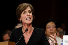 Trump despide a Fiscal General interina EEUU que desafió decreto inmigratorio Imagen de archivo de la ex Fiscal General internina de Estados Unidos Sally Yates durante una audiencia en el Capitolio en Washington