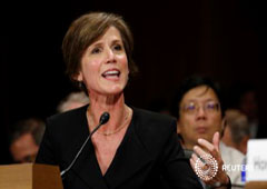 Imagen de archivo de la ex Fiscal General internina de Estados Unidos Sally Yates durante una audiencia en el Capitolio en Washington