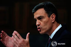 Aprobar la senda fiscal, nueva prueba de fuego para el Gobierno de Sánchez El presidente de Gobierno, Pedro Sanchez, en su comparecencia en el Congreso de los Diputados en Madrid el 17 de julio de 2018