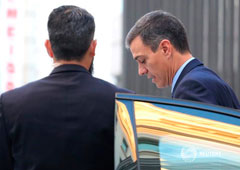 El presidente del gobierno de España, Pedro Sánchez, a su llegada al Congreso, Madrid, España, 13 de febrero de 2019