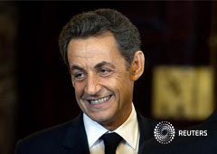 Nicolas Sarkozy, antes de recibir la Orden dl Toisor de Oro en el Palacio Real de Madrid el pasado mes de enero