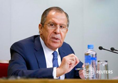 Sergei Lavrov, durante una conferencia de prensa en Moscú, Rusia. 26 enero 2016. Rusia tiene pruebas de que hay tropas turcas en territorio sirio, dijo Lavrov en una entrevista transmitida el domingo, acusando a Ankara de una 