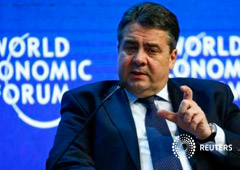 El ministro Gabriel en Davos el 22 de enero de 2015