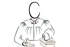 El impagado de la pensión de alimentos. ¿Cómo se puede reclamar por la vía judicial? Silueta juez