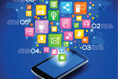 La utilidad de las APP para los abogados Un smartphone con infografía