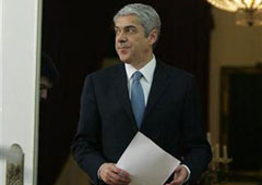 Socrates antes de una declaración en Lisboa, el 6 de abril de 2011.