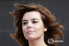 El Gobierno obligará a informar sobre el uso del dinero público la vicepresidenta del Gobierno, Soraya Sáenz de Santamaría el 19 de marzo de 2012 en Cádiz.