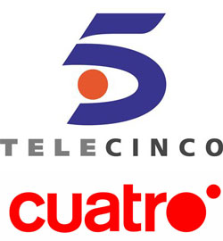 Logos de Telecinco y Cuatro