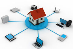 Acuerdo para que los funcionarios públicos teletrabajen hasta cuatro de los cinco días de la semana Una casita rodeada de objetos de trabajo