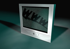 Una television con tres w en la pantalla Una television con tres w en la pantalla