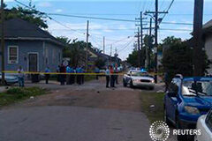 Diecinueve heridos en tiroteo en EEUU en un desfile por el Día de la Madre Imagen facilitada por la policía del lugar del tiroteo en New Orleans, Louisiana, el 12 de mayo