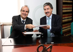 En la imagen, de de izquierda a derecha Alfonso Lluzar y Carlos Gaona