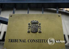 Una planca donde pone: Tribunal Consitucional