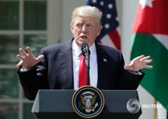 Trump durante una rueda de prensa en la Casa Blanca, el 5 de abril de 2017