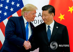 El presidente de Estados Unidos, Donald Trump, se reúne con el presidente chino Xi Jinping en Osaka, Japón, el 29 de junio de 2019.