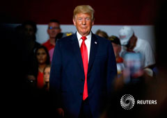 El presidente de EEUU Donald Trump en un mitin en el Instituto Olentangy Orange en Lewis Center, Ohio, EEUU, 4 de agosto de 2018