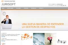 Jurisoft, en un deseo de mejorar su servicio, presenta su nuevo portal web Un pantallazo de la nueva web de Jurisoft