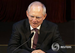 El ministro alemán de Finanzas, Wolfgang Schäuble habla durante los actos para celebrar su 70 cumpleaños en Berlín, el 26 de septiembre de 2012