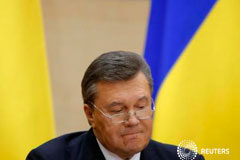 Yanukovich dice que «seguirá la lucha por el futuro de Ucrania» Yanukovich durante su rueda de prensa en Rostov-on-Don, Rusia, el 28 de febrero de 2014