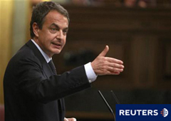 Zapatero durante la primera sesión del debate, celebrada el 14 de julio en el Congreso de los Diputados.