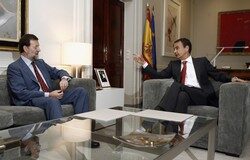 La reunión de hoy entre Zapatero y Rajoy cerrará el Pacto por la Justicia La reunión de hoy entre Zap Zapatero y Rajoy en el Palacio de la Moncloaatero y Rajoy cerrará el Pacto por la Justicia